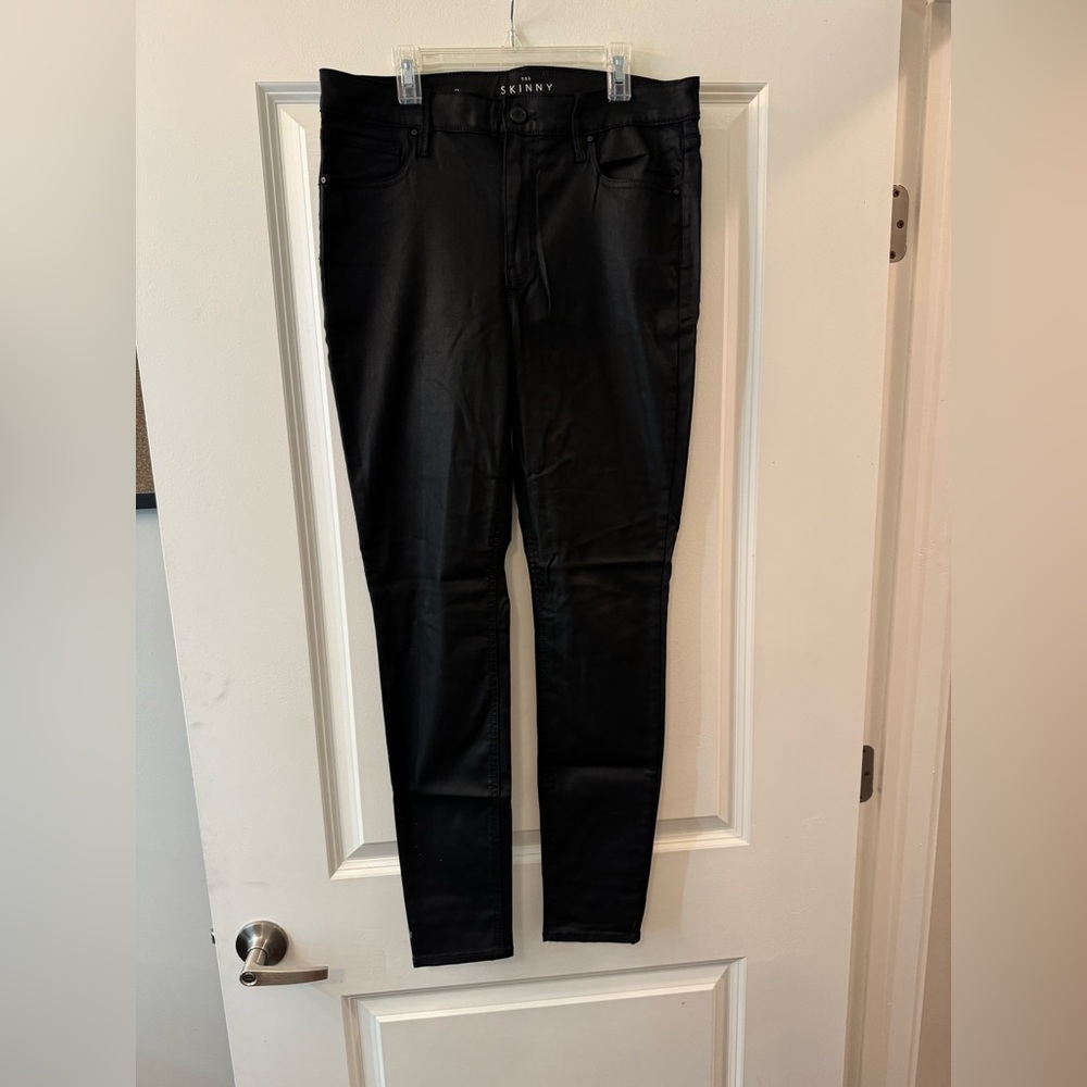 White House Black Market High-Rise Coated Skinny Jeans - size 8 -
